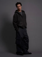 LIBERAFIT Wool Sherpa Hooded Zip Up Jacket