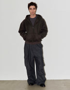 LIBERAFIT Wool Sherpa Hooded Zip Up Jacket