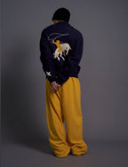 LIBERAFIT Cowboy Star Jacquard Zip Up Cowichan Cardigan