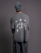 LIBERAFIT Star Jacquard Button Front Cowichan Cardigan