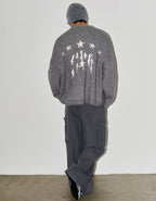 LIBERAFIT Star Jacquard Button Front Cowichan Cardigan