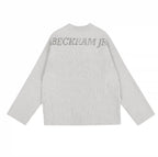 LIBERAFIT V Neck Ribbed Knit Long Sleeve Sweater