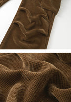 LIBERAFIT Waffle Texture Corduroy Flap Pocket Baggy Cargo Pants