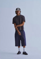 LIBERAFIT Raw Denim Below Knee Shorts