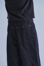 LIBERAFIT Raw Denim Below Knee Shorts
