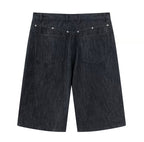 LIBERAFIT Raw Denim Below Knee Shorts