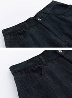 LIBERAFIT Raw Denim Below Knee Shorts