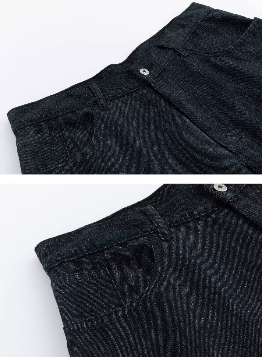 LIBERAFIT Raw Denim Below Knee Shorts