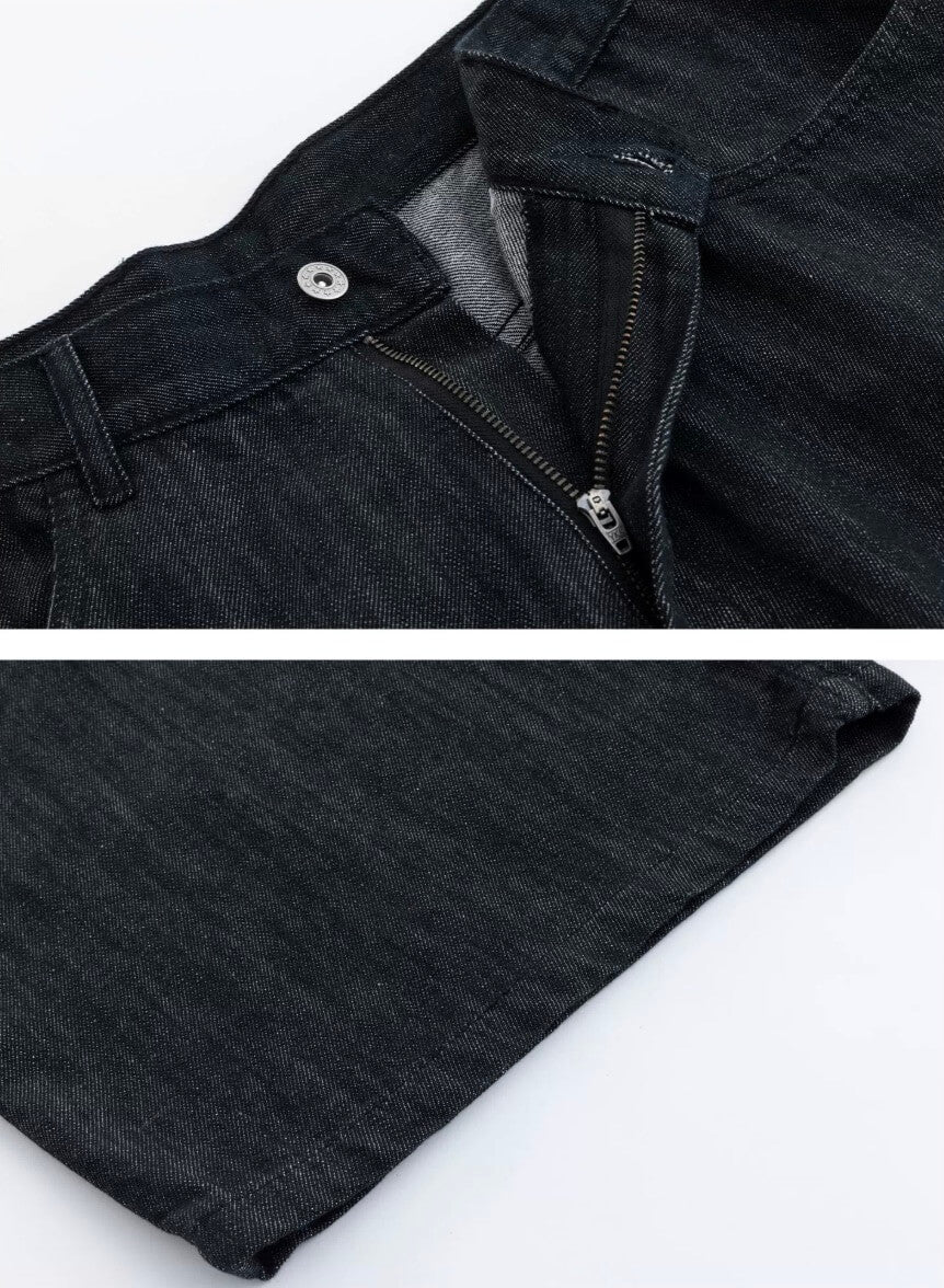 LIBERAFIT Raw Denim Below Knee Shorts