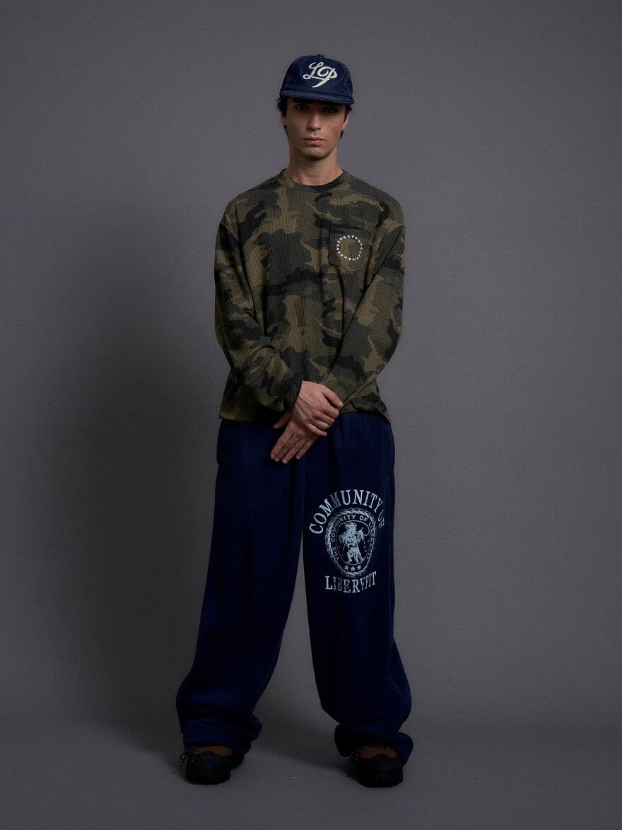 LIBERAFIT Hand Painted Polar Fleece Baggy Sweatpants