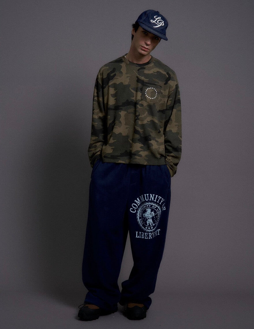 LIBERAFIT Hand Painted Polar Fleece Baggy Sweatpants