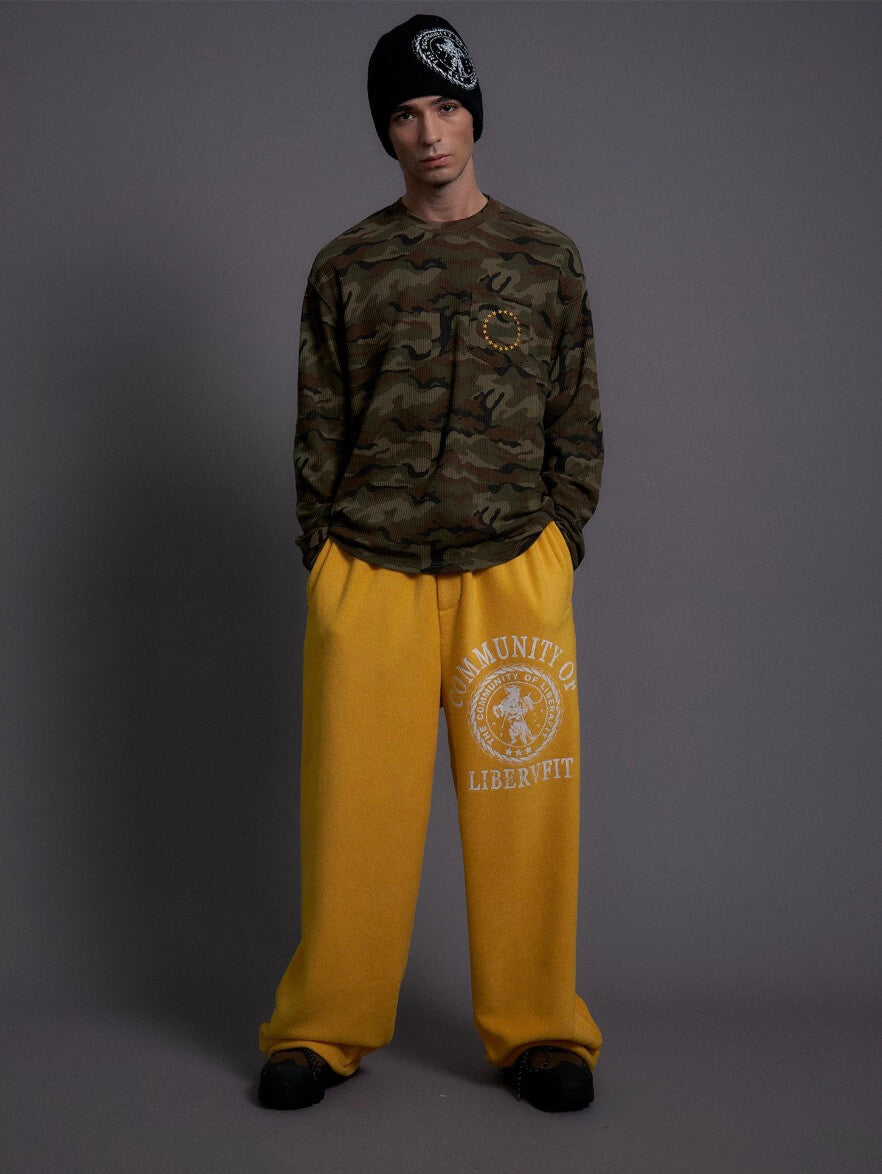 LIBERAFIT Hand Painted Polar Fleece Baggy Sweatpants