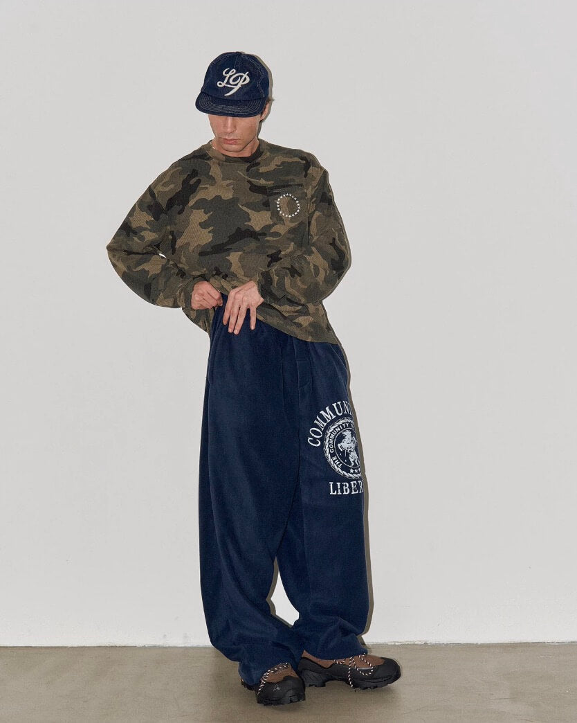 LIBERAFIT Hand Painted Polar Fleece Baggy Sweatpants