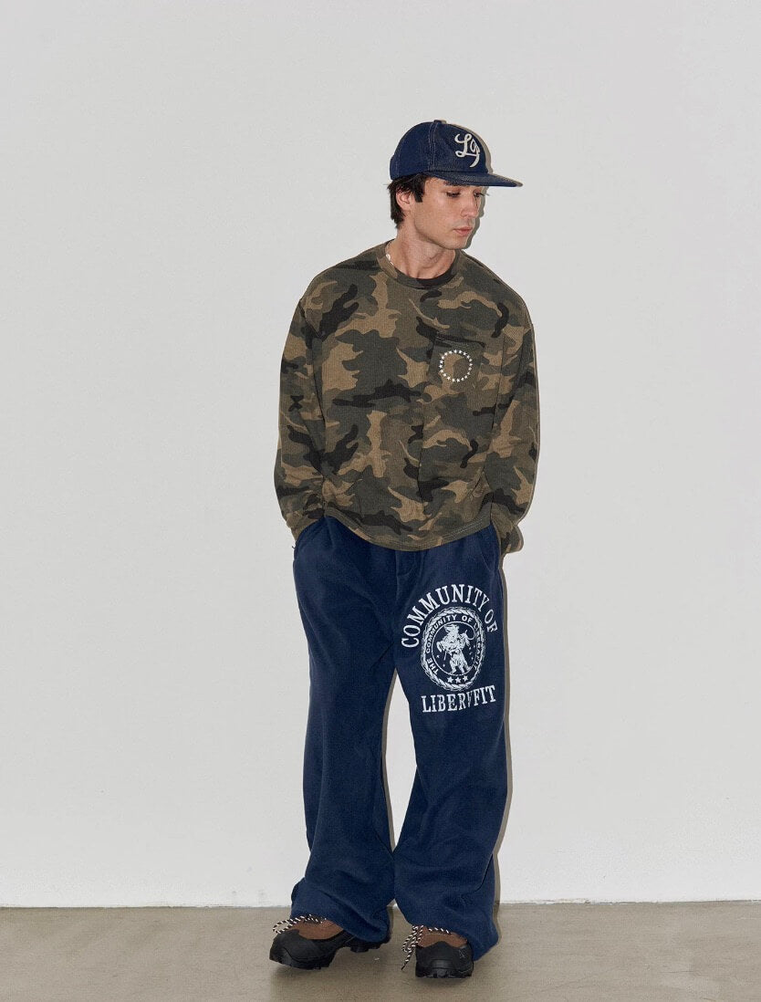LIBERAFIT Hand Painted Polar Fleece Baggy Sweatpants