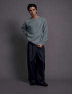 LIBERAFIT Raw Denim Pleated Dress Baggy Jeans