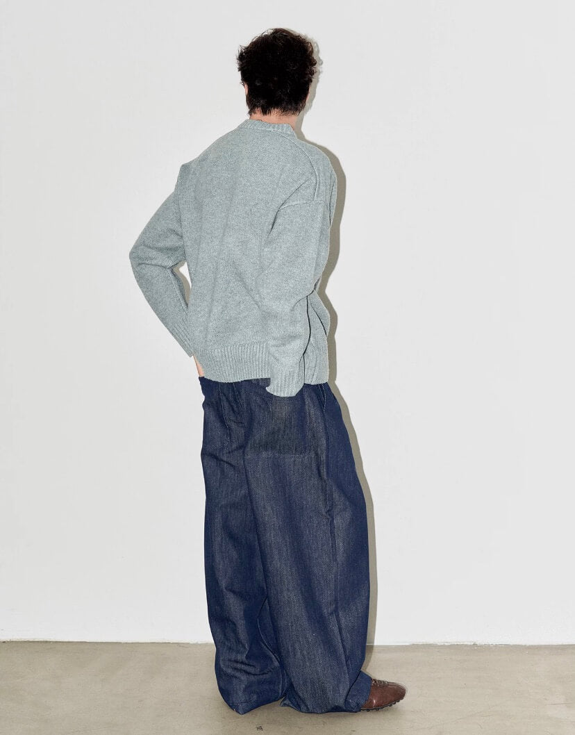 LIBERAFIT Raw Denim Pleated Dress Baggy Jeans
