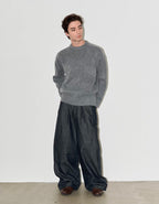 LIBERAFIT Raw Denim Pleated Dress Baggy Jeans
