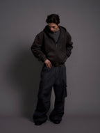 LIBERAFIT Wool Blend 3D Flap Pocket Baggy Cargo Pants