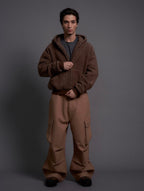 LIBERAFIT Wool Blend 3D Flap Pocket Baggy Cargo Pants