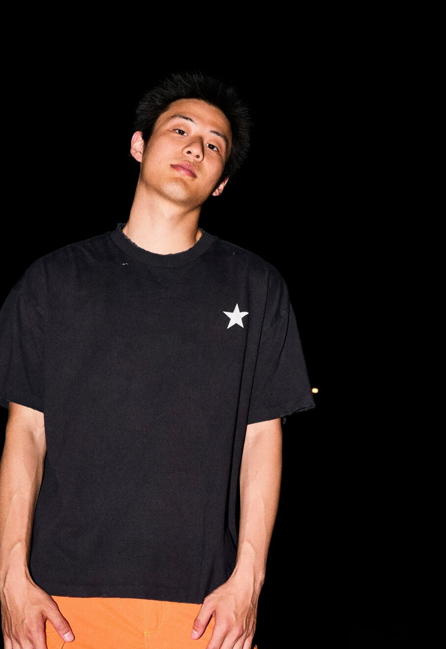 LIBERAFIT Star Graphic Vintage Dyed Distressed Tee