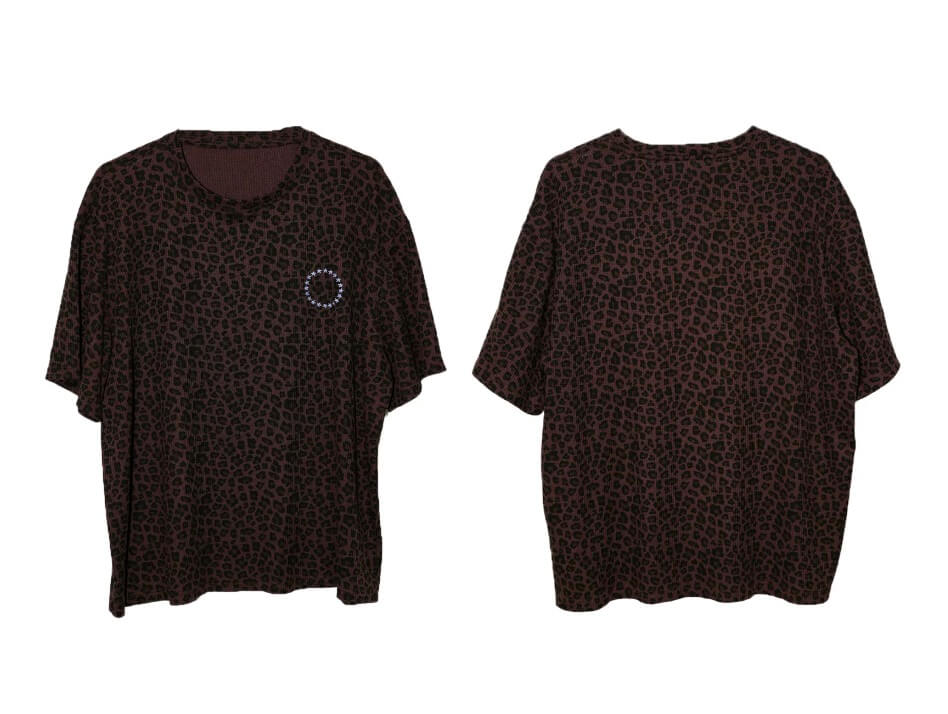 LIBERAFIT Vintage Camo Leopard Waffle Star Embroidered Tee