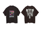LIBERAFIT Vintage Poster and Skeleton Print Graphic Tee