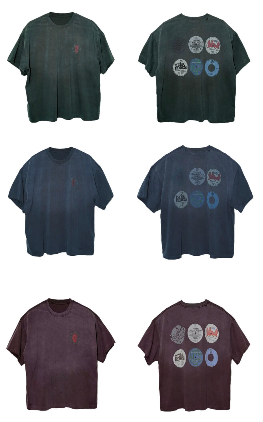 LIBERAFIT Album Disc Graphic Washed Vintage Tee
