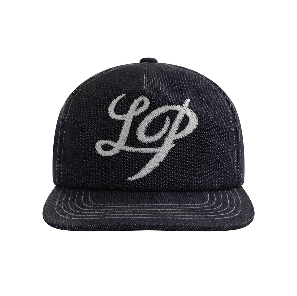 LIBERAFIT Chain Stitch Embroidered Denim Trucker Hat