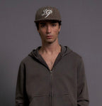 LIBERAFIT Chain Stitch Embroidered Wool Blend Houndstooth Baseball Cap