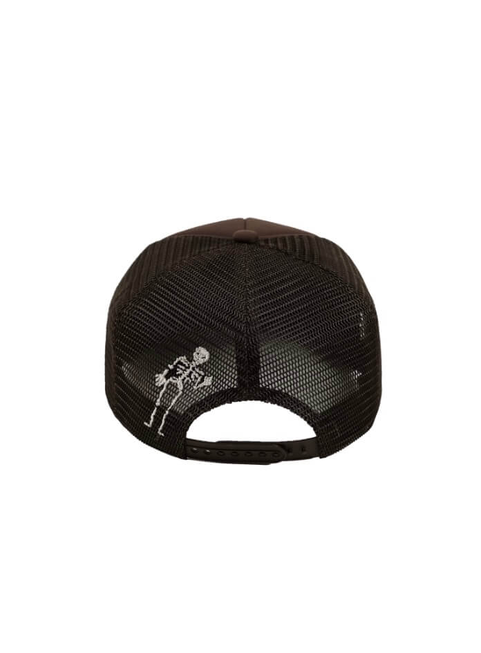 LIBERAFIT Crossbones Leather Patch Trucker Cap