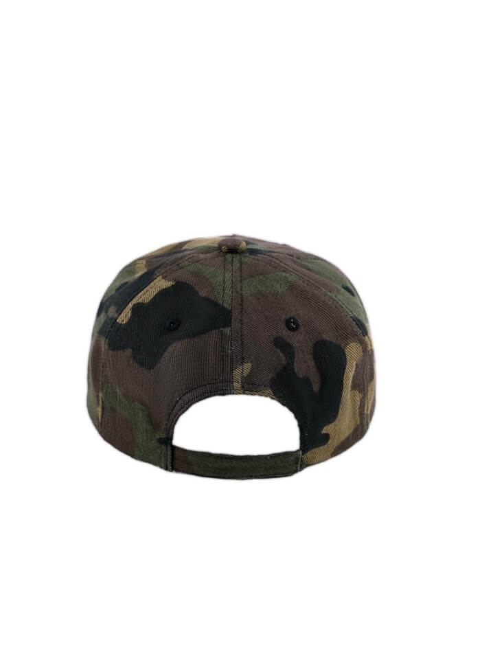 LIBERAFIT Slogan 3D Embroidered Trucker Cap Camo Leopard Denim