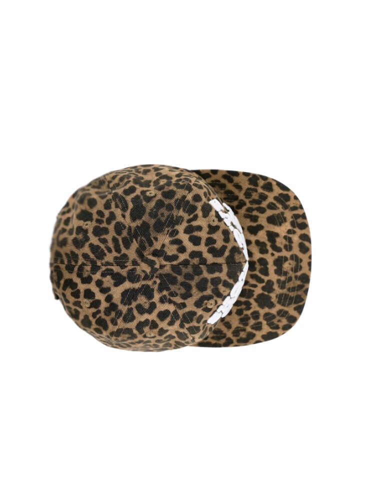 LIBERAFIT Slogan 3D Embroidered Trucker Cap Camo Leopard Denim