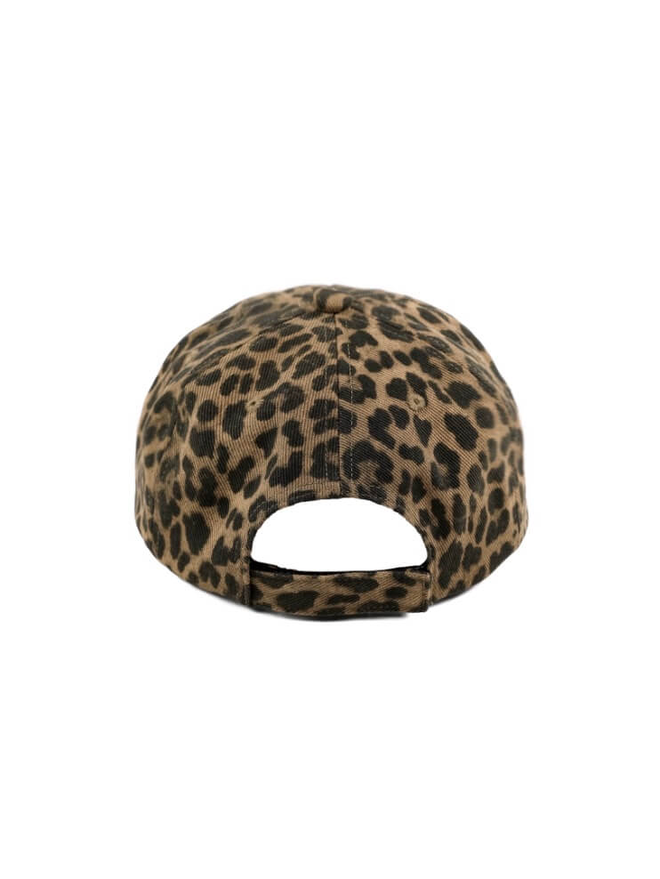 LIBERAFIT Slogan 3D Embroidered Trucker Cap Camo Leopard Denim