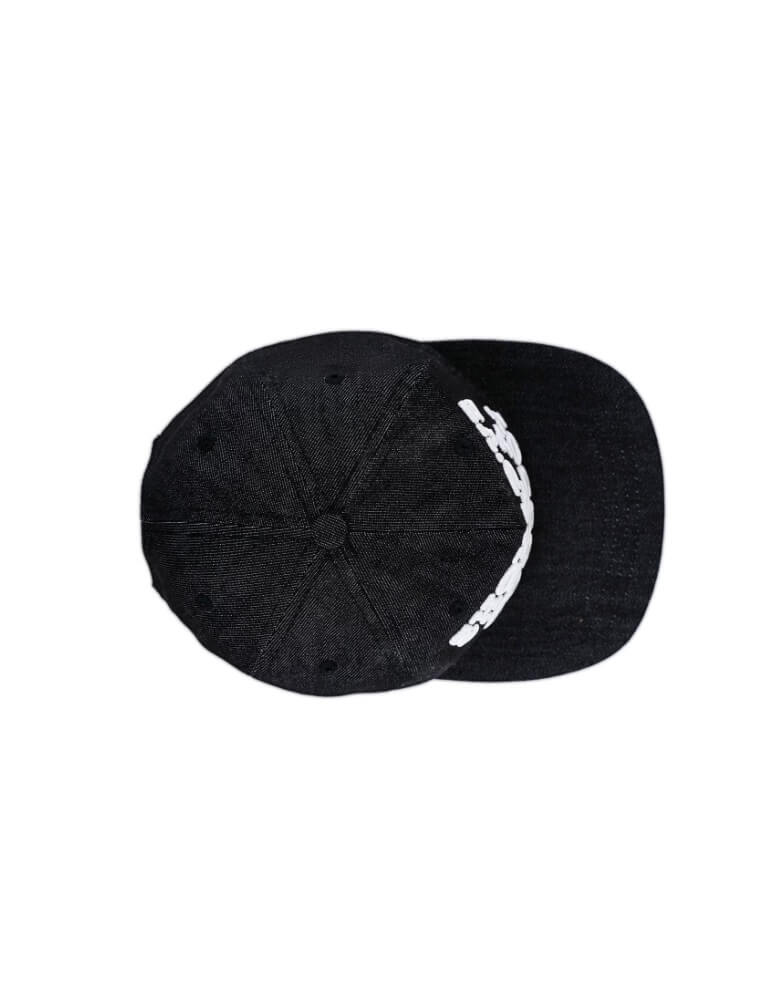 LIBERAFIT Slogan 3D Embroidered Trucker Cap Camo Leopard Denim