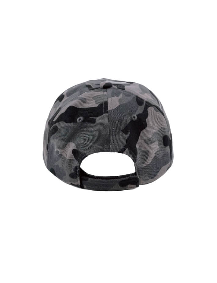 LIBERAFIT Slogan 3D Embroidered Trucker Cap Camo Leopard Denim