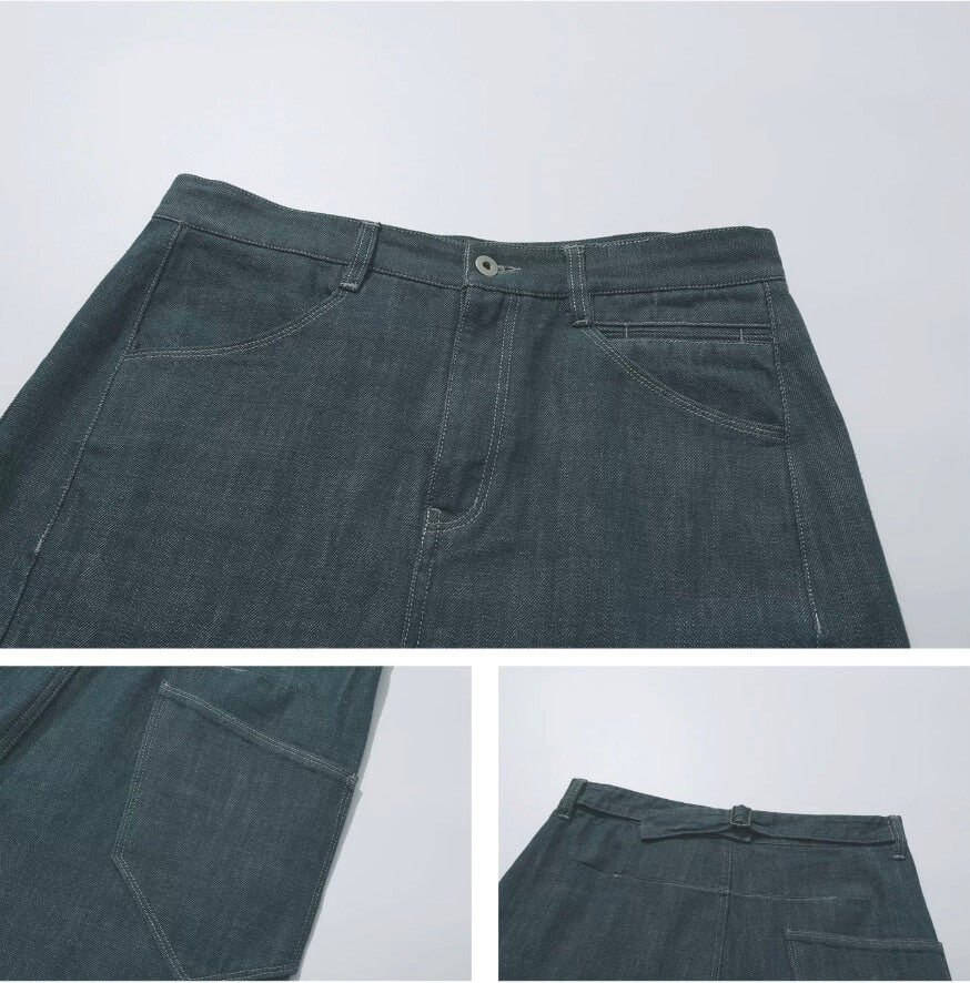 LIBERAFIT Buckle Back Curved Leg Jeans