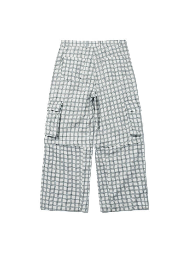 LIBERAFIT Checkered 3D Patch Pocket Zip Off Cargo Pants