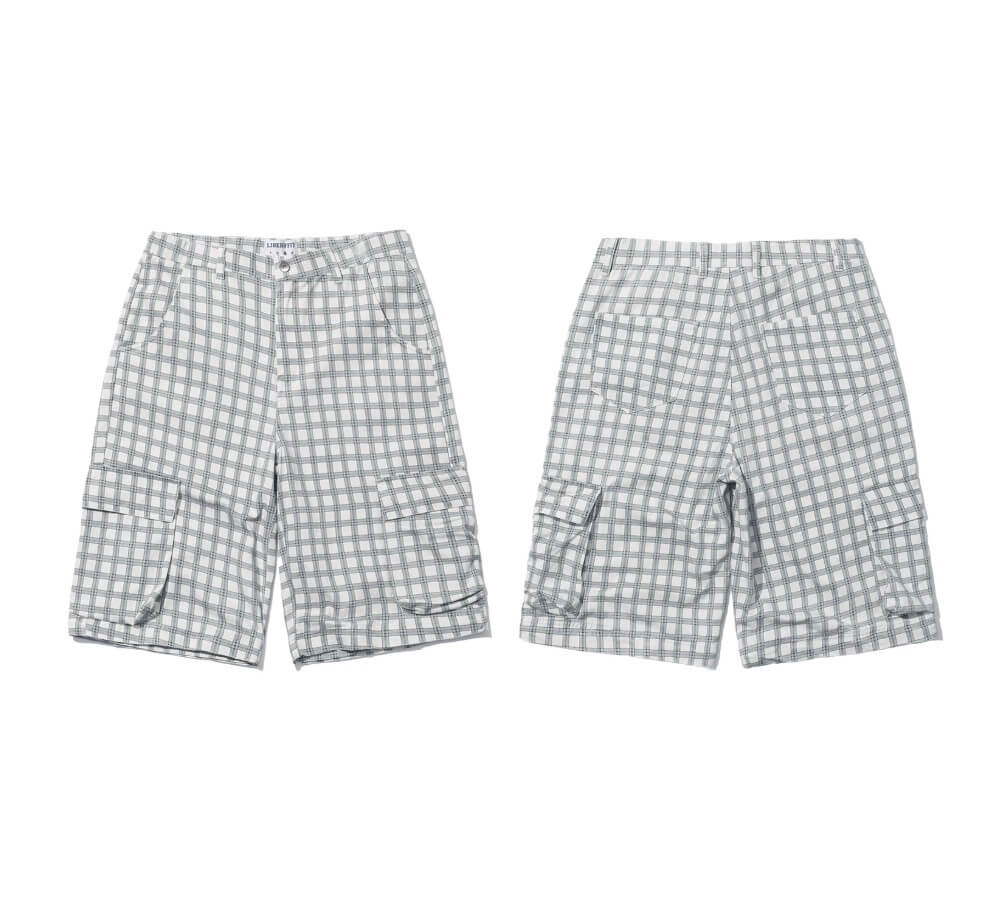 LIBERAFIT Checkered 3D Patch Pocket Zip Off Cargo Pants
