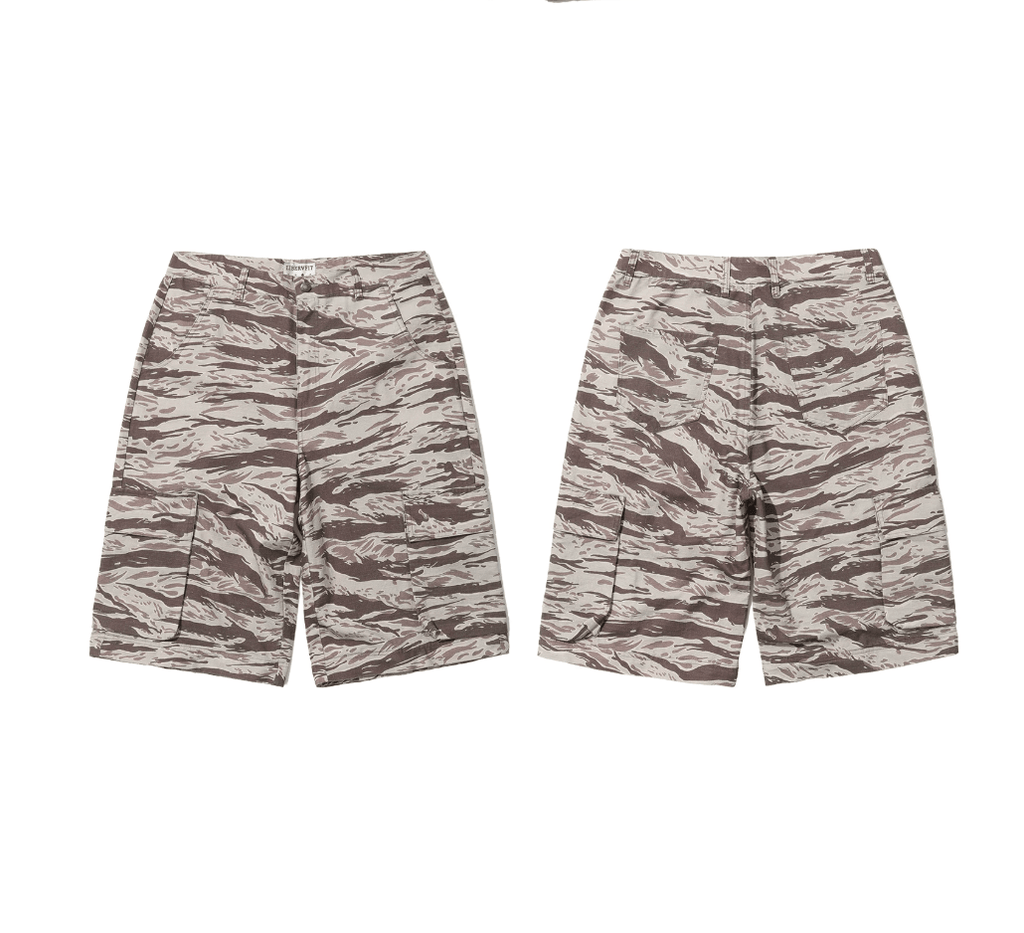 LIBERAFIT Tiger Camo 3D Patch Pocket Zip Off Cargo Pants