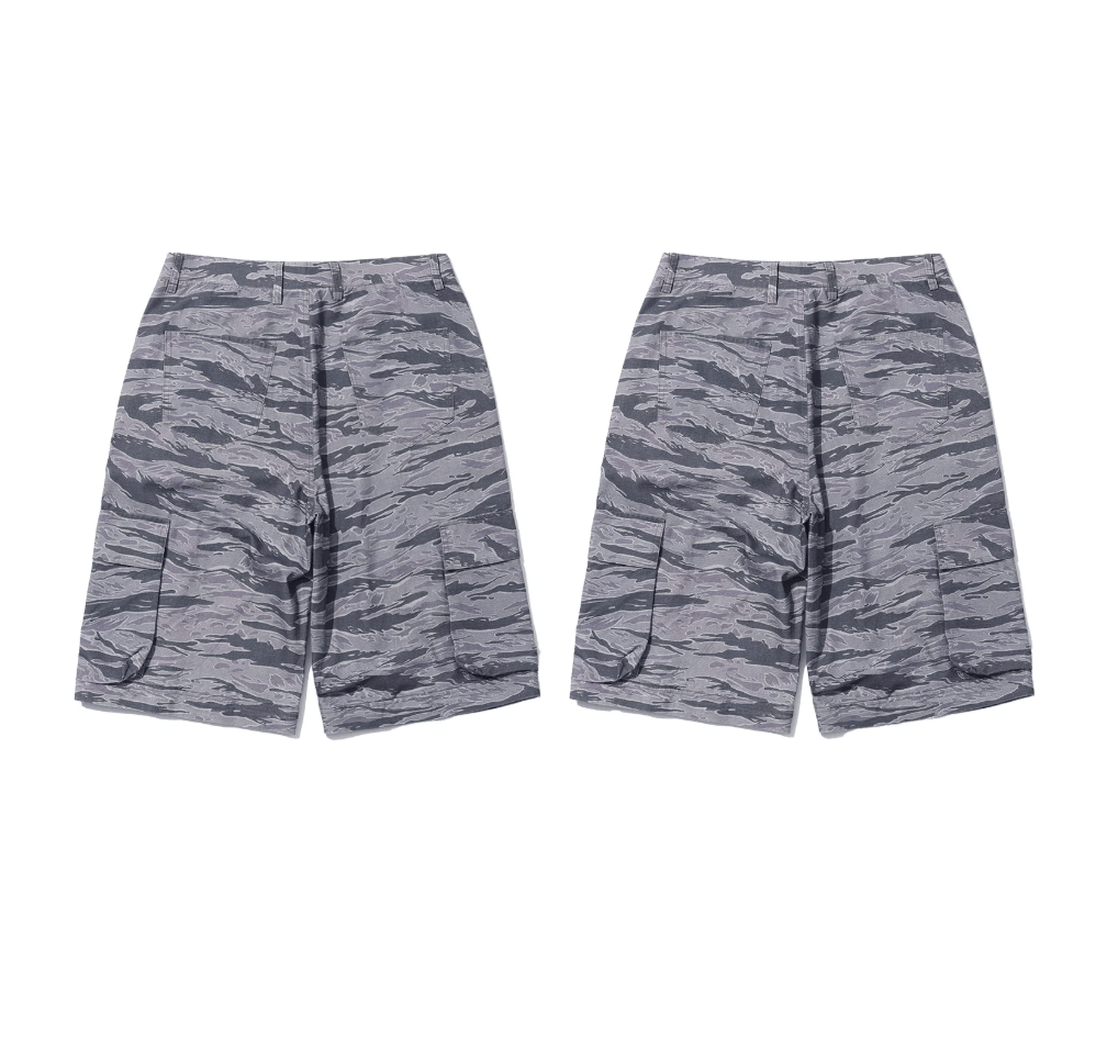 LIBERAFIT Tiger Camo 3D Patch Pocket Zip Off Cargo Pants