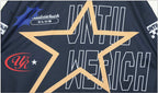 UNTILWERICH Star Print Long Sleeve Mesh Hockey Jersey