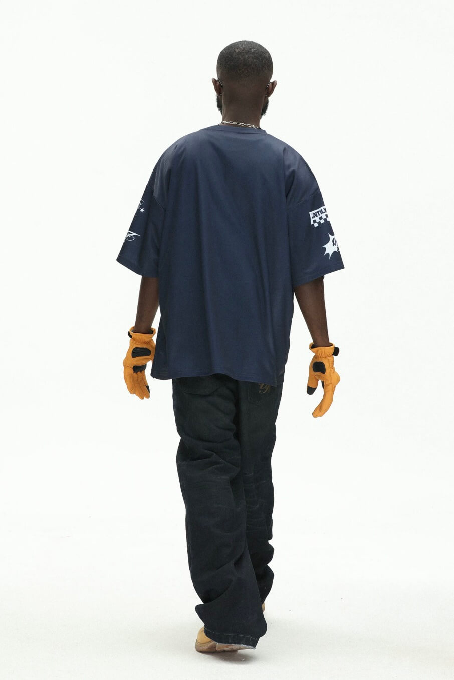 UNTILWERICH Star Print Short Sleeve Mesh Hockey Jersey