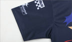 UNTILWERICH Star Print Short Sleeve Mesh Hockey Jersey