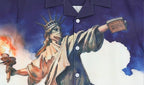 UNTILWERICH Statue of Liberty Graphic Short Sleeve Shirt