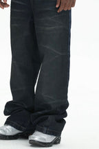 UNTILWERICH Vintage Whiskered Washed Distressed Jeans