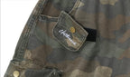 UNTILWERICH Washed Camo Multi Pocket Wide Cargo Below Knee Shorts