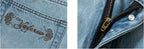 YADcrew Crossover Waist Washed Jeans