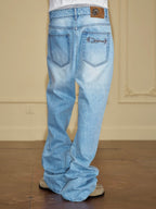 YADcrew Crossover Waist Washed Jeans