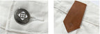 YADcrew Embossed Knee Leather Belt Loop Jeans