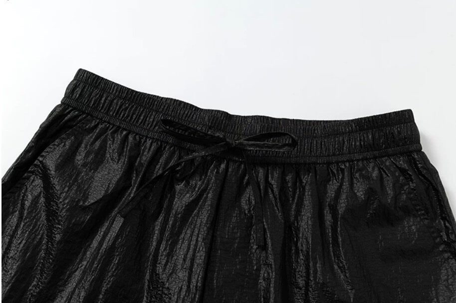 YADcrew Metallic Nylon Quick Dry Shorts